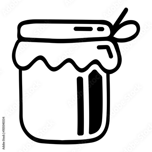Doodle icon of jar of honey