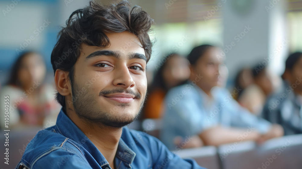good looking indian collage male in classroom good looking indian collage male in classroom