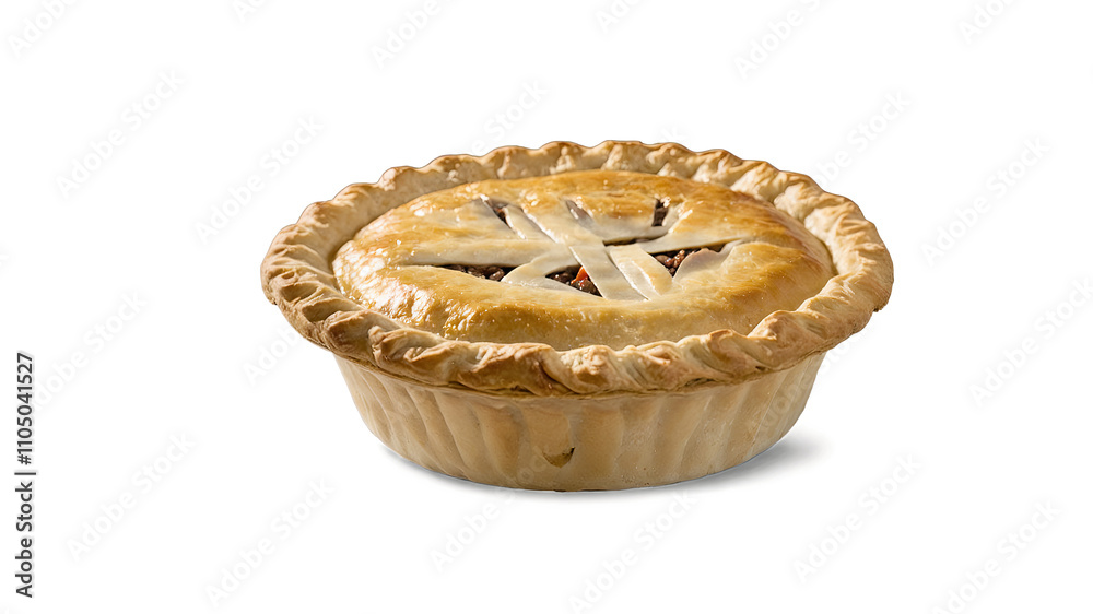 Baked Pie with Lattice Crust Isolated
Baked Pie with Lattice Crust Isolated