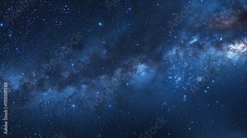 A dark, starry night sky.