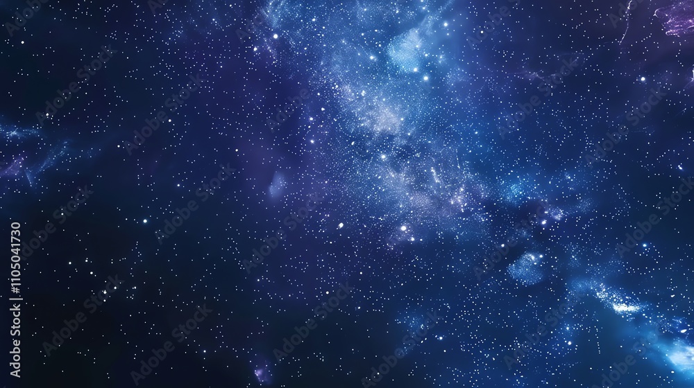 Fototapeta premium A dark, starry night sky with a nebula.