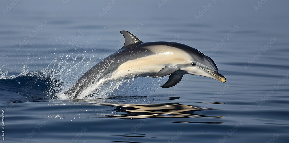 A dolphin leaps gracefully out of the water, showcasing its agility and beauty. A dolphin leaps gracefully out of the water, showcasing its agility and beauty.