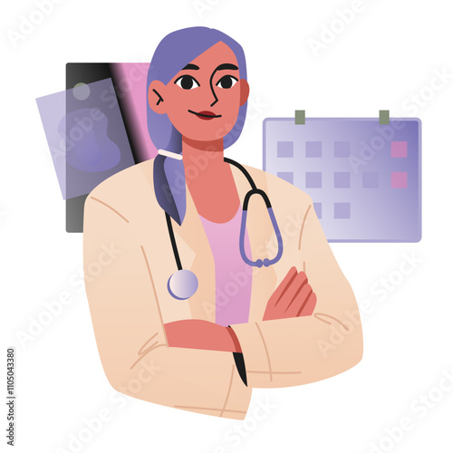 Friendly female healthcare professional or doctor