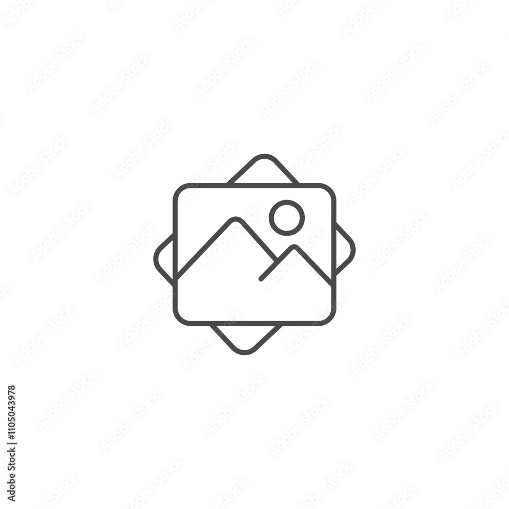 Gallery image icon template vector illustration Gallery image icon template vector illustration