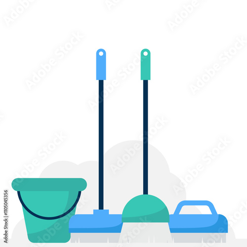 Cleaning Tools Illustration