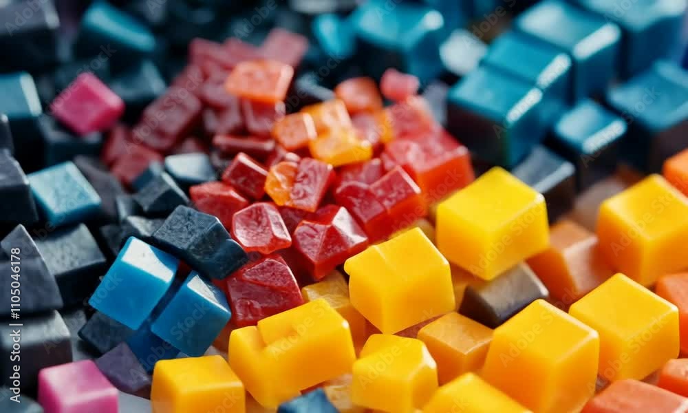 Colorful granules arranged in a vibrant pattern. Colorful granules arranged in a vibrant pattern.