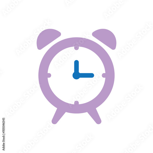 alarm clock icon illustration flat