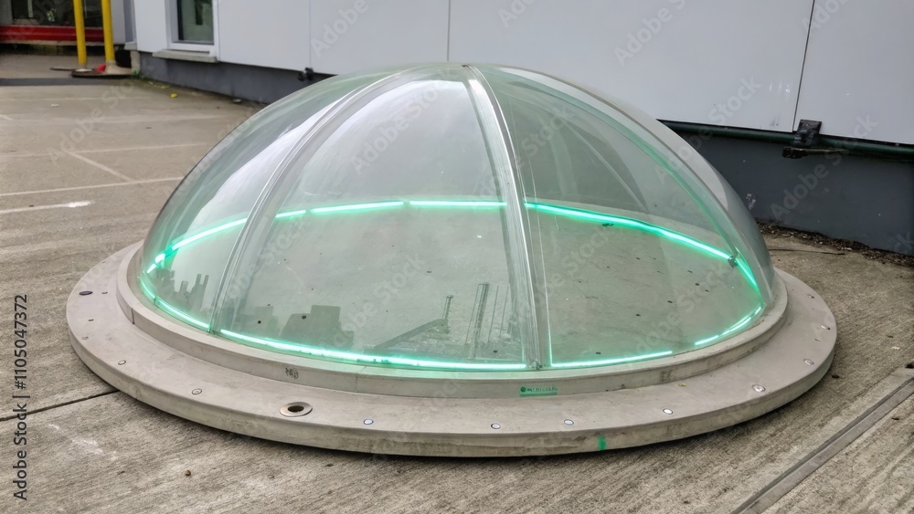 Obraz premium glass hemisphere on the ground