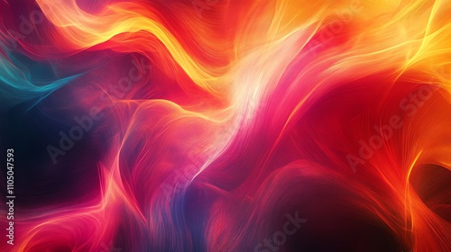 Abstract colorful background with shades of red, orange, yellow, purple, and blue.