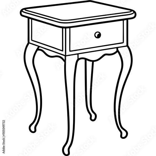 illustration of a end table