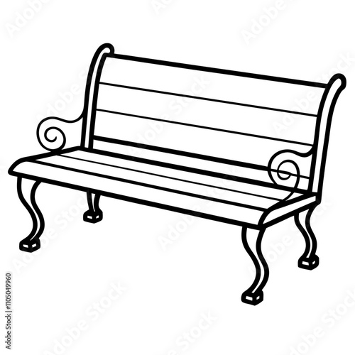 bench on white