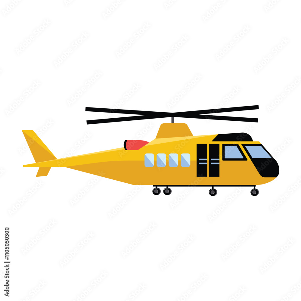 Fototapeta premium Helicopter Vector Illustration