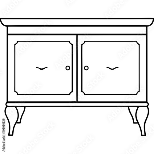 illustration of sideboard