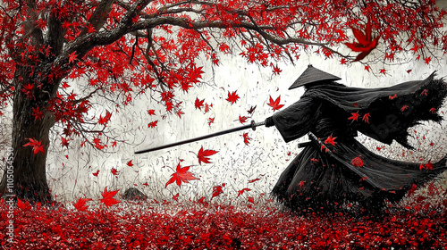 red and black