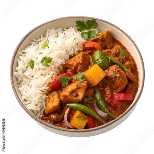 Vindaloo isolated on transparent background