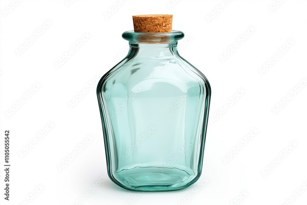 Glass bottle of soda water. Isolated on white background Glass bottle of soda water. Isolated on white background