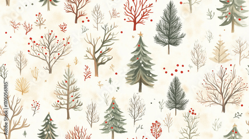 Christmas tree pattern background , Festive Wallpaper design PNG