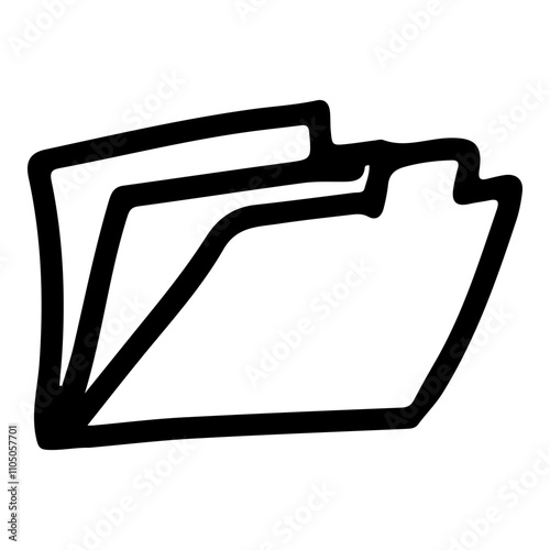 Doodle Icon of Folder Organizer