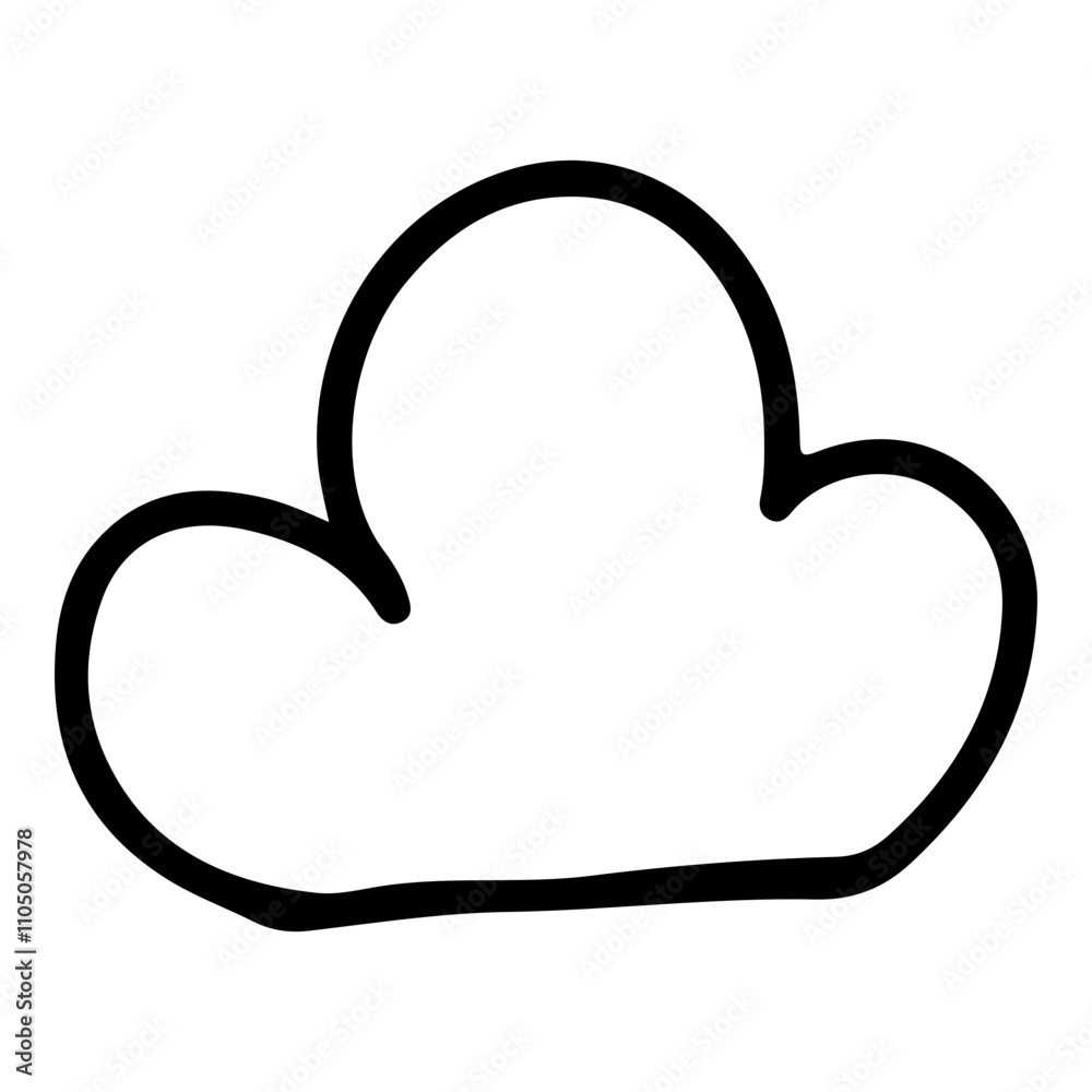 Doodle Icon of Cloud Storage