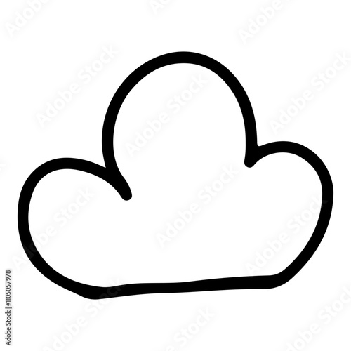 Doodle Icon of Cloud Storage