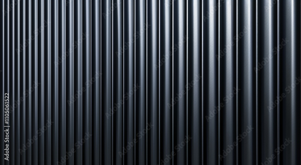 Black and White Metallic Background with Ribbed Texture Black and White Metallic Background with Ribbed Texture