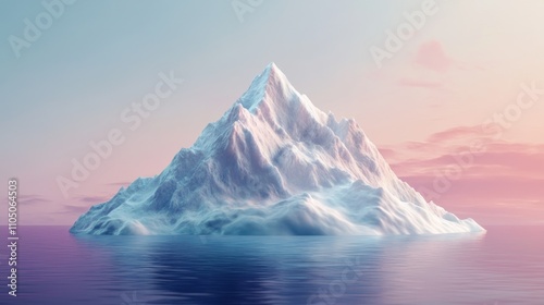 Wallpaper Mural Majestic Iceberg At Sunset Over Calm Ocean Waters Torontodigital.ca