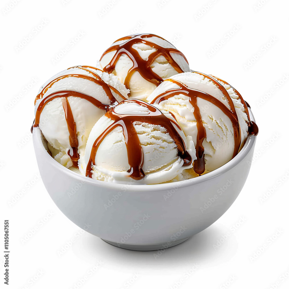 Top View of a Bowl of Creamy Vanilla Ice Cream Top Top View of a Bowl of Creamy Vanilla Ice Cream Top