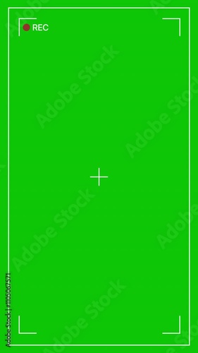 Animation on a green screen. Animation of the viewfinder of the video recording camera. Suitable for video editing.