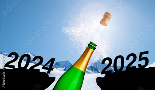 Silvester 2024 2025 mit Sekt