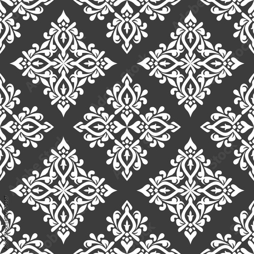  Elegant Seamless Damask Pattern - Black and White Ornamental Design