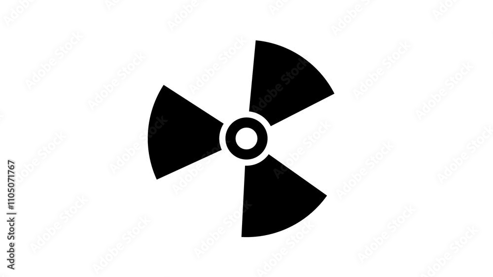 Radiation icon button animation with black color. Radiation button icon concept. Radiation icon button animation with black color. Radiation button icon concept.