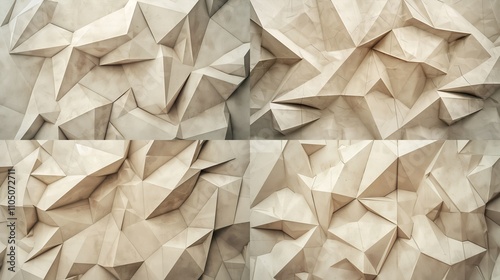 Geometric 3D Abstract White Polygon Background