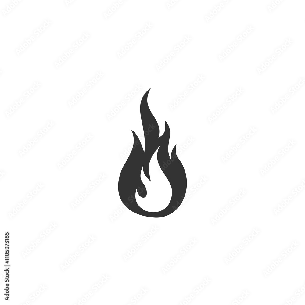 Fire icon isolated on transparent background Fire icon isolated on transparent background