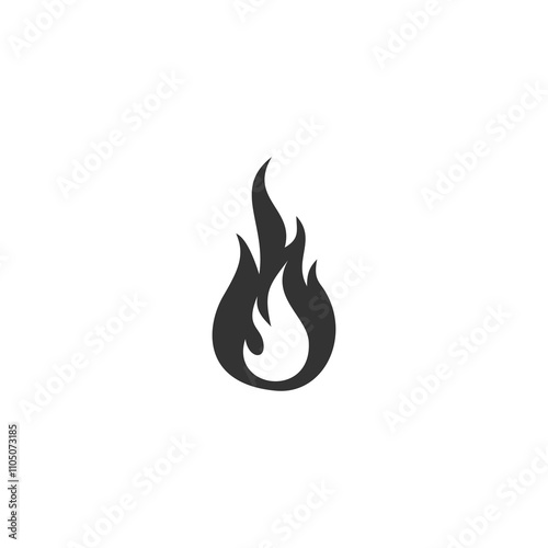 Fire icon isolated on transparent background