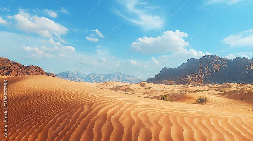 Fototapeta premium windswept sand dune in desert