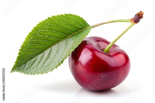 cherry with leaf