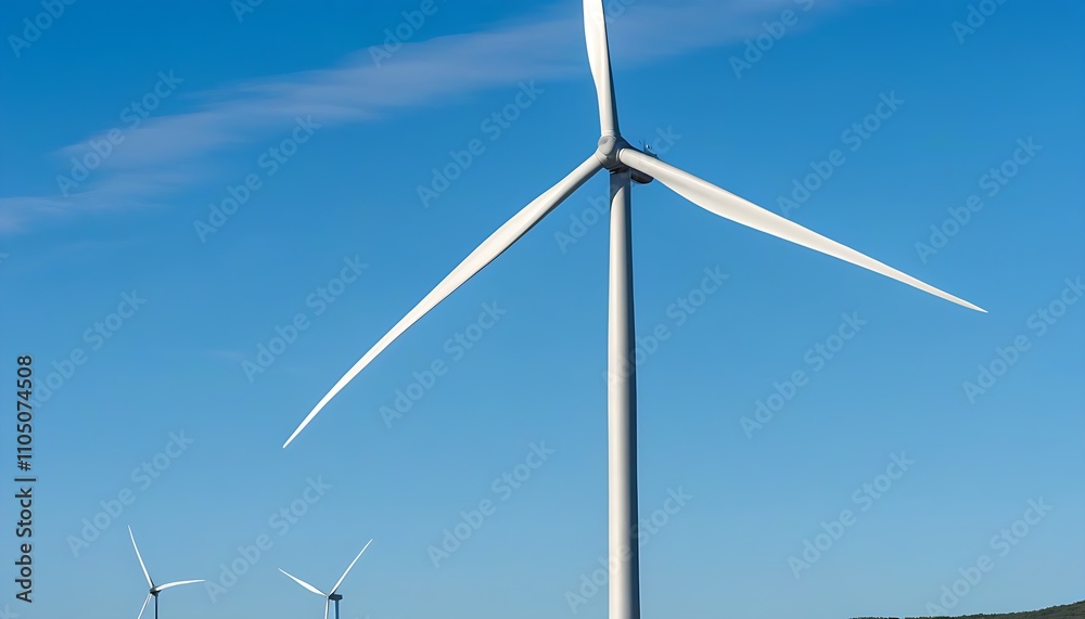 Fototapeta premium Harmonious blend of wind power and natural beauty