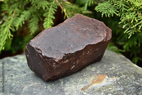 Magnificent Crystalline Magnetite: Black Iron Ore Stone with Magnetic Qualities