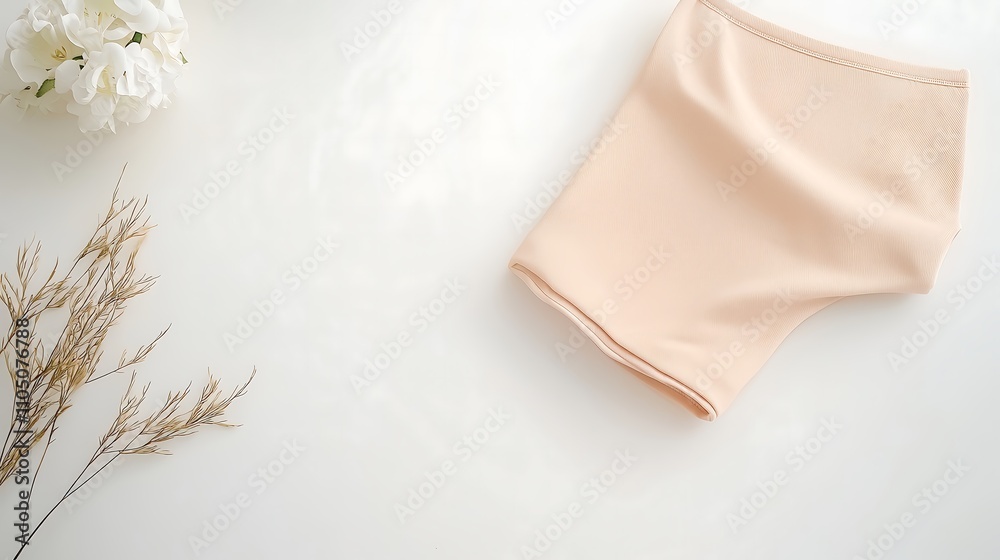 Close-up of high-waisted two-piece set laid flat on a white surface, with room for advertising text, sharp focus and deep depth of field, Product photography with high resolution, studio lighting, Close-up of high-waisted two-piece set laid flat on a white surface, with room for advertising text, sharp focus and deep depth of field, Product photography with high resolution, studio lighting,