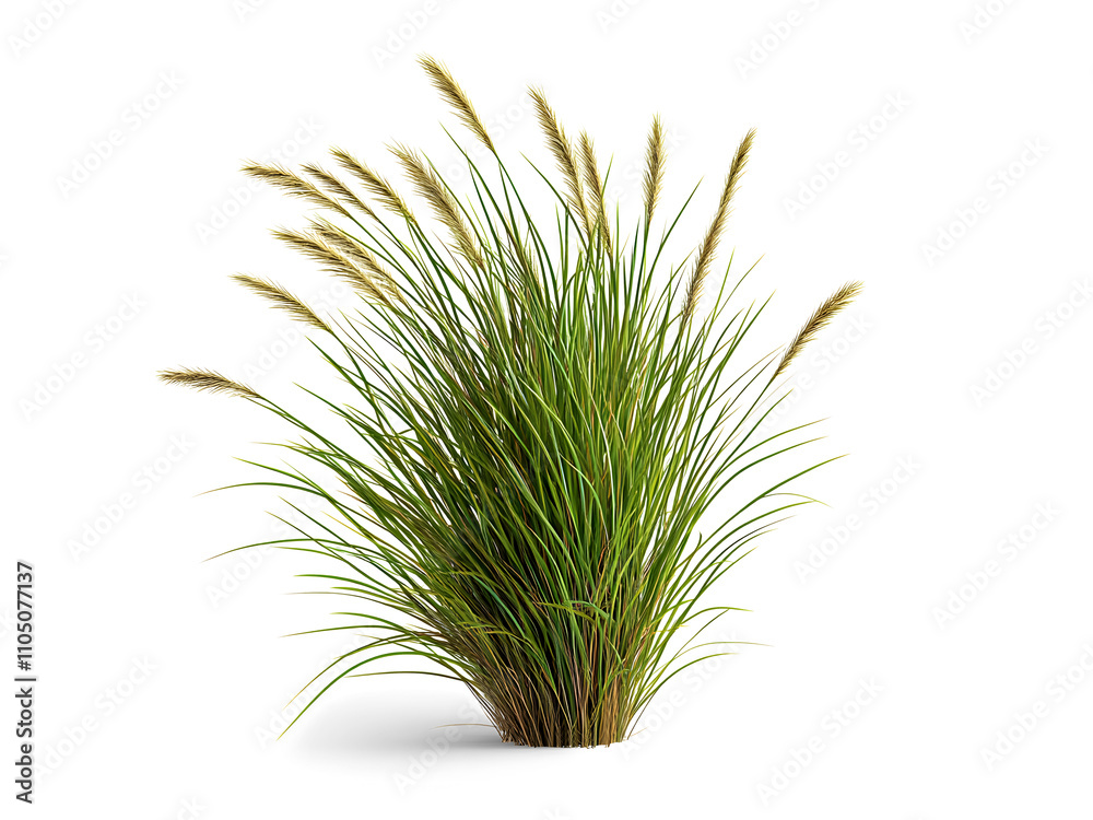 green grass with flower isolated on white green grass with flower isolated on white