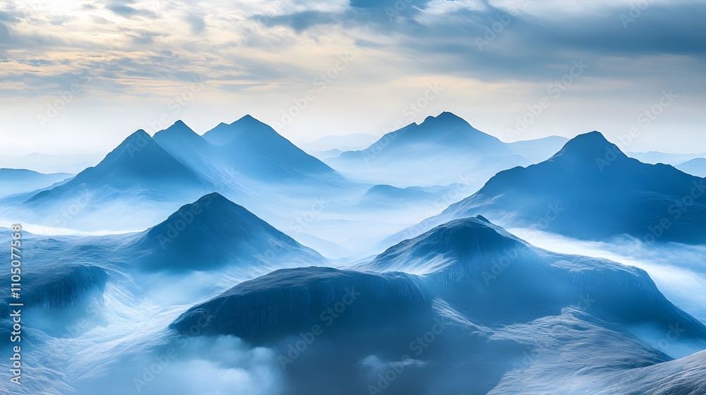 Blue Mountains Enveloped In Morning Mist Blue Mountains Enveloped In Morning Mist