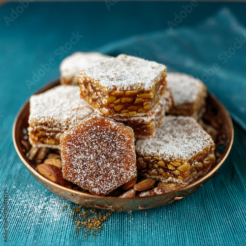 Traditional Romanian Honeycomb Pastries with Sweet Fillings photo