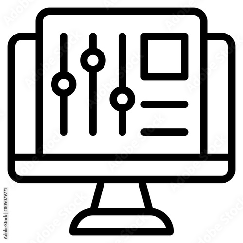 Admin panel icon outline vector