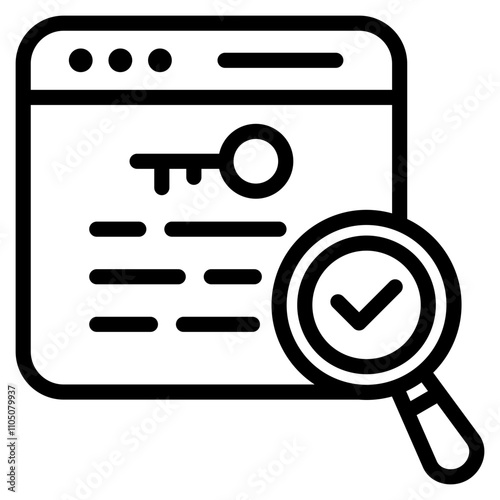 Keywords icon outline vector
