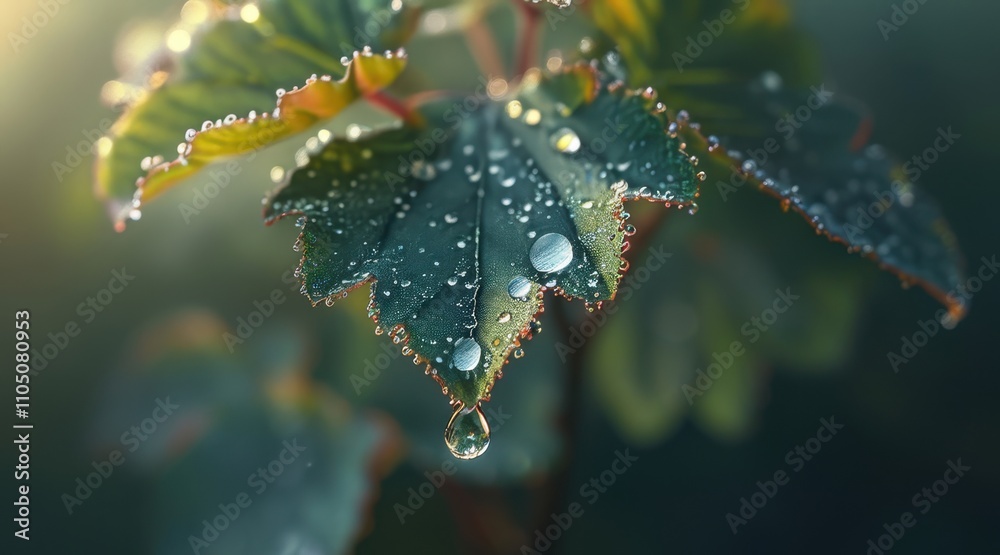 Dew Drops on Leaves: A Dreamy Escape into the Forest Dew Drops on Leaves: A Dreamy Escape into the Forest