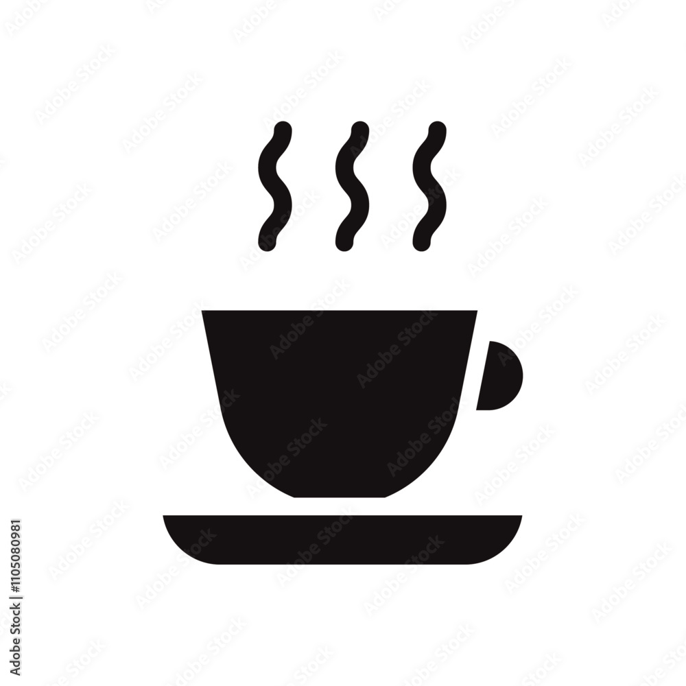 Coffee icon Vector flat thin line illustration Coffee icon Vector flat thin line illustration