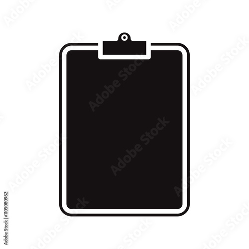 Clipboard icon Vector flat thin line illustration