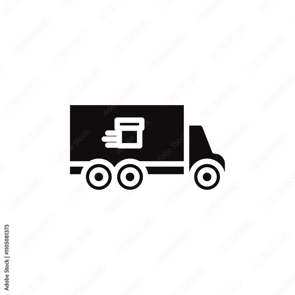 Delivery icon Vector flat thin line illustration Delivery icon Vector flat thin line illustration
