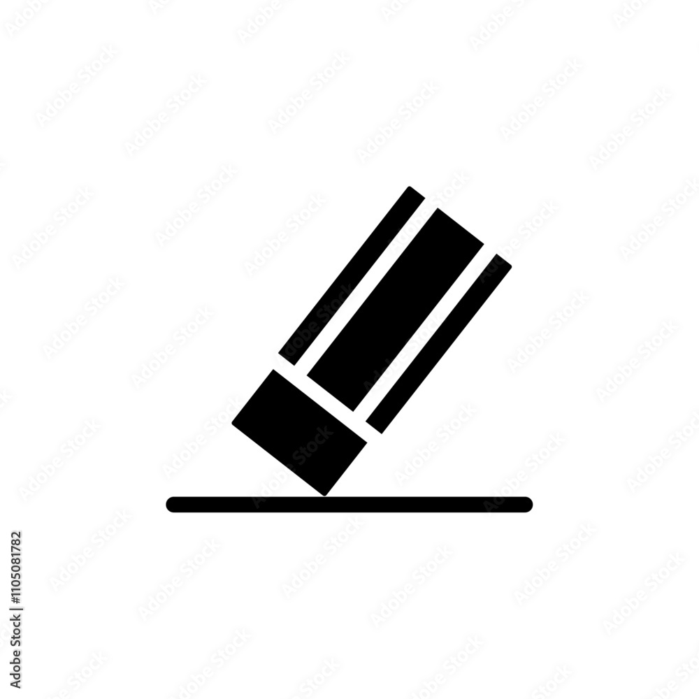 Eraser icon Vector flat thin line illustration Eraser icon Vector flat thin line illustration