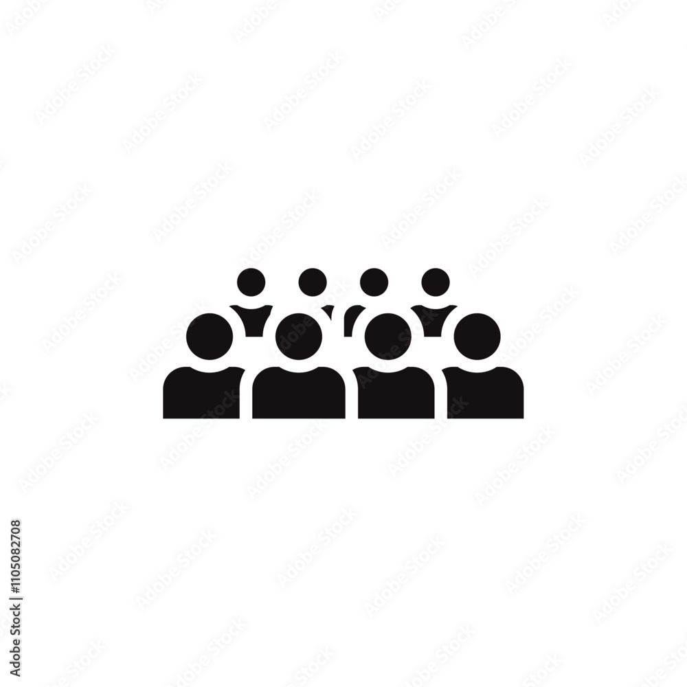 Group icon Vector flat thin line illustration Group icon Vector flat thin line illustration